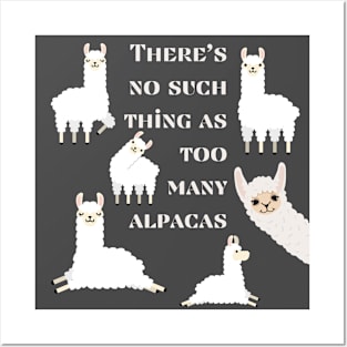 Lispe Alpaca No Such Thing as Too Many Alpacas Posters and Art